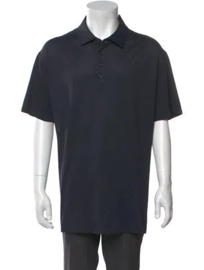 Pre-owned G/fore V-neck Short Sleeve Polo Shirt In Black