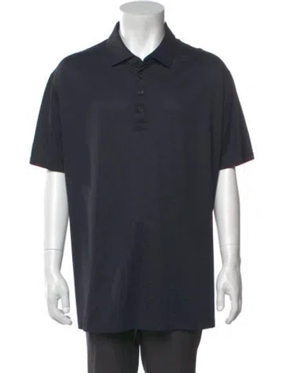 Pre-owned G/fore V-neck Short Sleeve Polo Shirt In Black