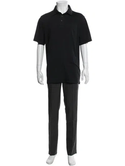 Pre-owned G/fore V-neck Short Sleeve Polo Shirt In Black