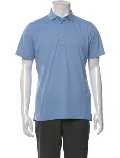 Pre-owned G/fore V-neck Short Sleeve Polo Shirt In Blue