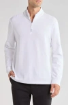 G/fore Waffle Knit Quarter Zip Pullover In White