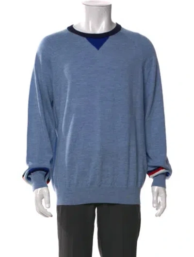 Pre-owned G/fore Wool Colorblock Pattern Pullover In Blue