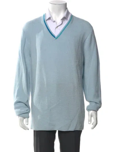 Pre-owned G/fore Wool V-neck Pullover In Blue