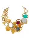 Gfw Handmade Geometrical-shapes Necklace In Gold