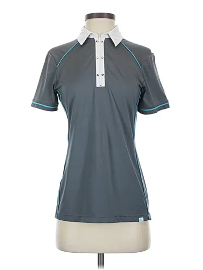 Pre-owned Gg Blue Short Sleeve Polo Shirt In Gray