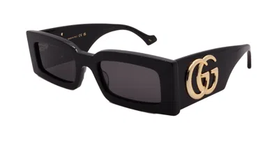 Gg Gucci Sunglasses 1425s-001 53-21-145 Non-polarized In Black