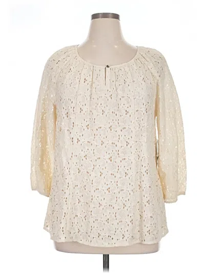 G.h. Bass & Co. 3/4 Sleeve Blouse In White