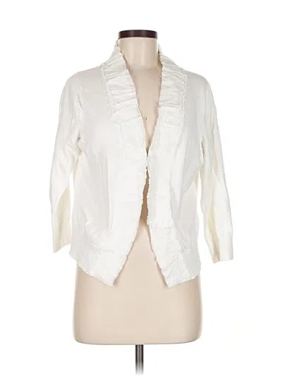 Pre-owned G.h. Bass & Co. 3/4 Sleeve Blouse In White