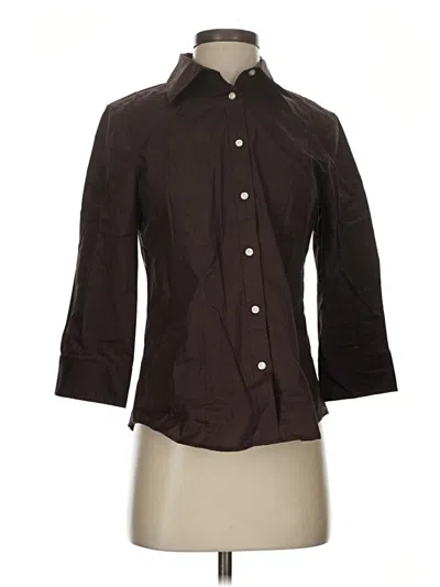 Pre-owned G.h. Bass & Co. 3/4 Sleeve Button Down Shirt In Brown