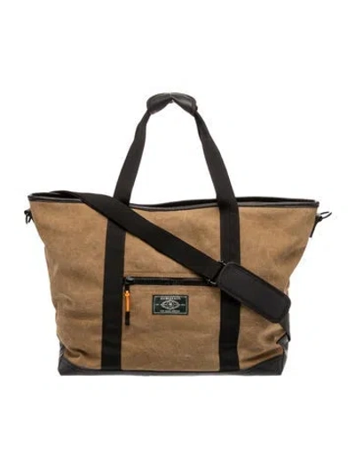 Pre-owned G.h. Bass & Co. Canvas Weekender Bag In Brown