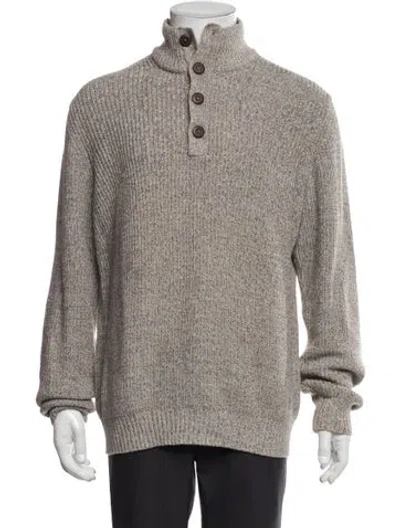 Pre-owned G.h. Bass & Co. Collar Long Sleeve Pullover In Gray