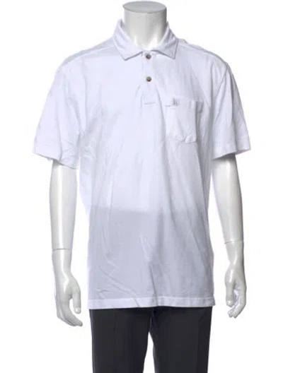 Pre-owned G.h. Bass & Co. Collar Short Sleeve Polo Shirt In White