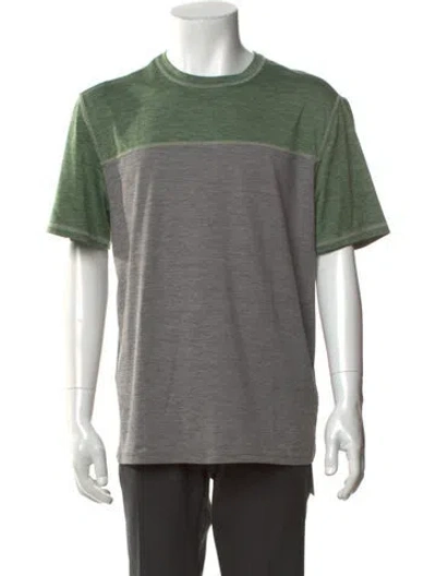 Pre-owned G.h. Bass & Co. Colorblock Pattern Crew Neck T-shirt In Green