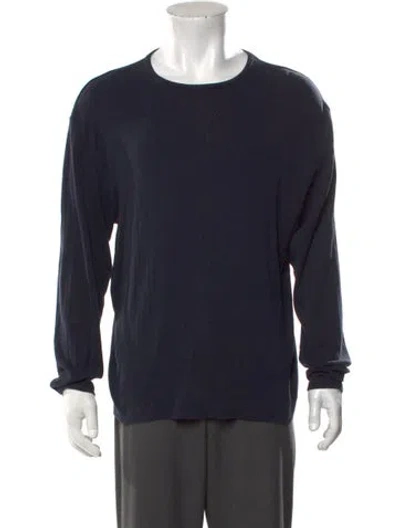 Pre-owned G.h. Bass & Co. Crew Neck Long Sleeve T-shirt In Blue