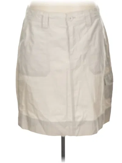 Pre-owned G.h. Bass & Co. Faux Leather Skirt In Ivory