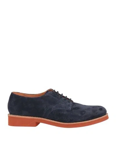 G.h. Bass & Co G. H. Bass & Co Man Lace-up Shoes Navy Size 8 Leather In Blue