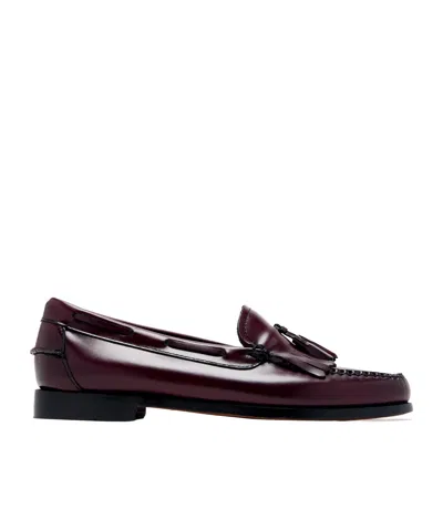 G.h. Bass & Co. G.h. Bass  Co. Weejuns Esther Kiltie Flat Shoes In Burgundy