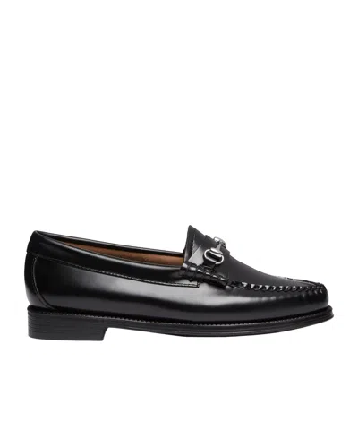 G.h. Bass & Co Horse Title Buckle Chain Love Shoes In Black