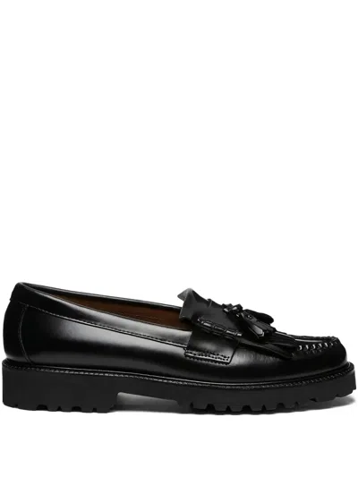 G.h. Bass & Co. Kiltie Tassel-embellished Platform Loafers In Black