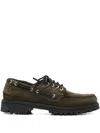 G.h. Bass & Co. Lace-up Lug-sole Boat Shoes In Green