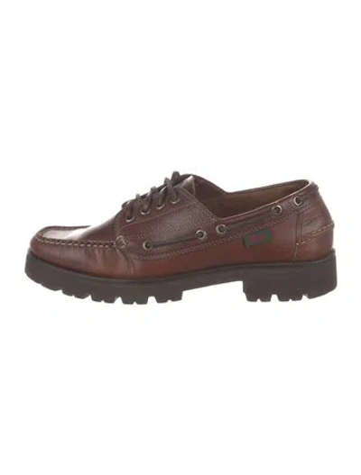 Pre-owned G.h. Bass & Co. Leather Boat Shoes In Brown
