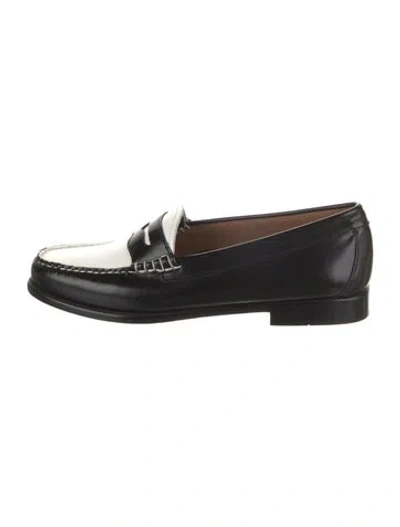 Pre-owned G.h. Bass & Co. Leather Dress Loafers In Black
