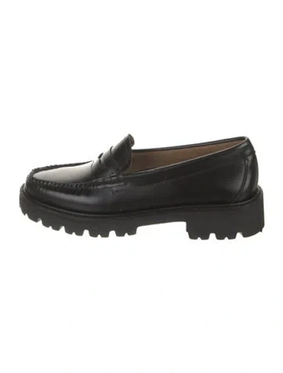 Pre-owned G.h. Bass & Co. Leather Loafers In Black