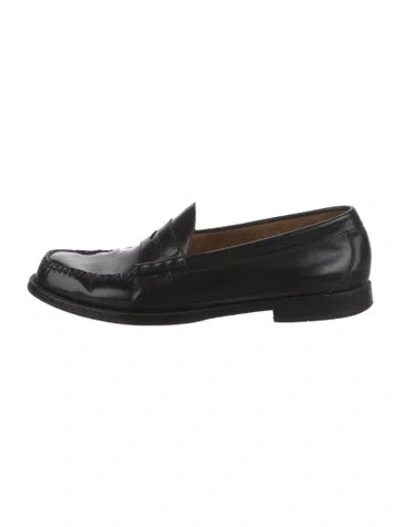 Pre-owned G.h. Bass & Co. Leather Loafers In Black