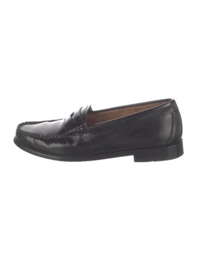 Pre-owned G.h. Bass & Co. Leather Loafers In Black