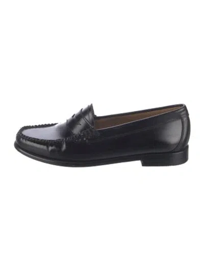 Pre-owned G.h. Bass & Co. Leather Loafers In Black