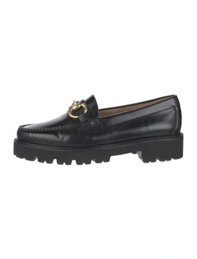 Pre-owned G.h. Bass & Co. Leather Loafers In Black