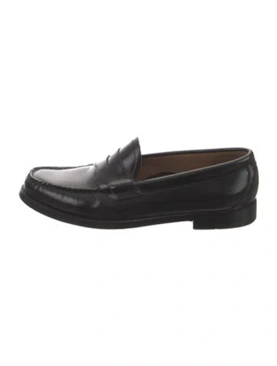 Pre-owned G.h. Bass & Co. Leather Loafers In Black