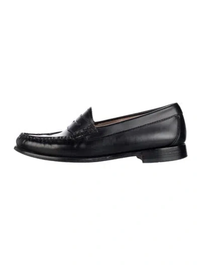 Pre-owned G.h. Bass & Co. Leather Loafers In Black