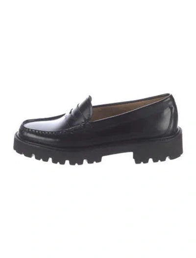 Pre-owned G.h. Bass & Co. Leather Loafers In Black