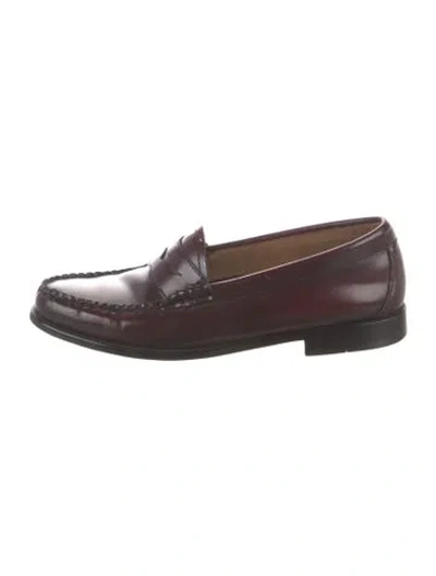 Pre-owned G.h. Bass & Co. Leather Loafers In Burgundy