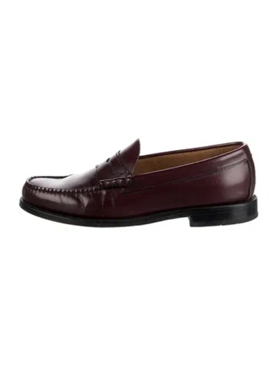 Pre-owned G.h. Bass & Co. Leather Loafers In Burgundy