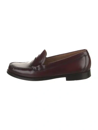 Pre-owned G.h. Bass & Co. Leather Loafers In Burgundy