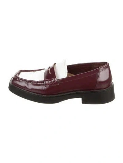 Pre-owned G.h. Bass & Co. Leather Loafers In Burgundy