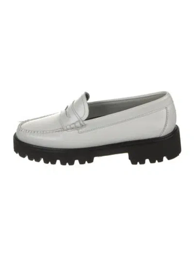 Pre-owned G.h. Bass & Co. Leather Loafers W/ Tags In White