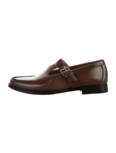 Pre-owned G.h. Bass & Co. Leather Mary Jane Flats In Brown