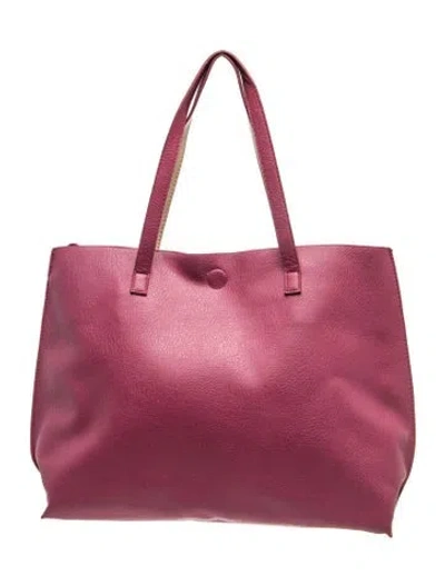 Pre-owned G.h. Bass & Co. Leather Tote In Purple