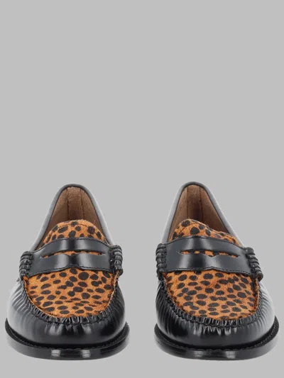 G.h. Bass & Co. Leopard-print Calf Leather Loafer In Brown