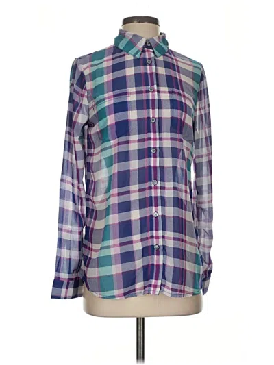 G.h. Bass & Co. Long Sleeve Blouse In Blue