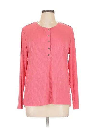 Pre-owned G.h. Bass & Co. Long Sleeve Blouse In Pink