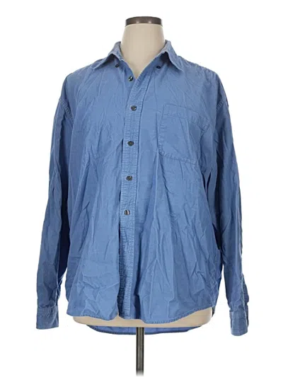 Pre-owned G.h. Bass & Co. Long Sleeve Button Down Shirt In Blue