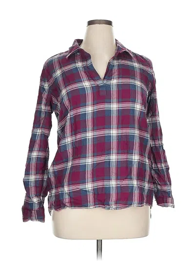 Pre-owned G.h. Bass & Co. Long Sleeve Button Down Shirt In Burgundy