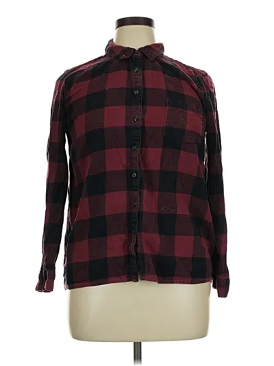 Pre-owned G.h. Bass & Co. Long Sleeve Button Down Shirt In Burgundy