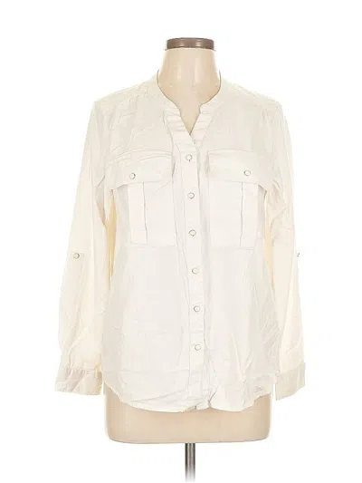 Pre-owned G.h. Bass & Co. Long Sleeve Button Down Shirt In White