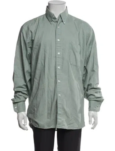 Pre-owned G.h. Bass & Co. Long Sleeve Dress Shirt In Green