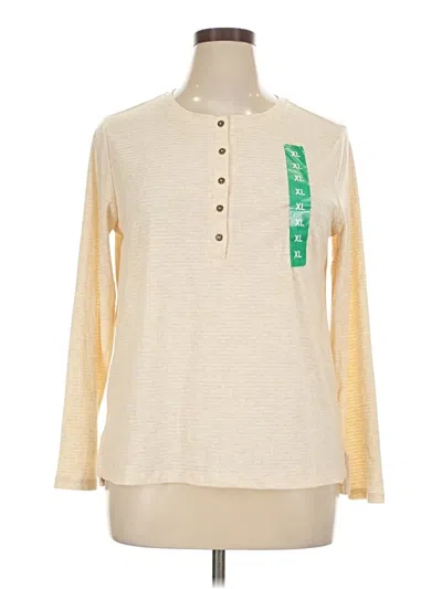 G.h. Bass & Co. Long Sleeve Henley Shirt In White